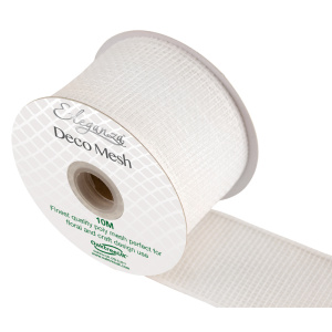 Eleganza Deco Mesh 63mm X 10m White No.01