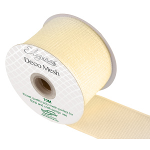 Eleganza Deco Mesh 63mm X 10m Ivory No.61