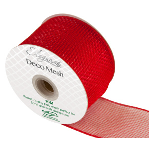 Eleganza Deco Mesh 63mm X 10m Red No.16