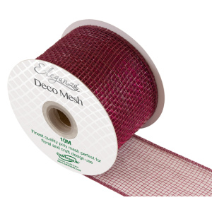 Eleganza Deco Mesh 63mm X 10m Burgundy No.17