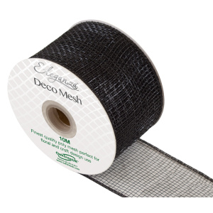 Eleganza Deco Mesh 63mm X 10m Black No.20