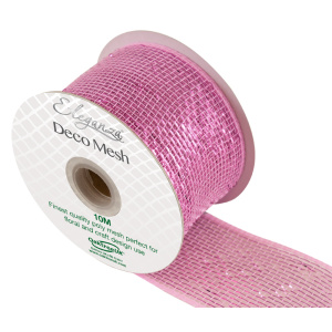 Eleganza Deco Mesh Metallic 63mm X 10m Pink No.21