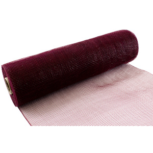 Eleganza Deco Mesh 25cm X 9.1m (10yds) Burgundy No.17