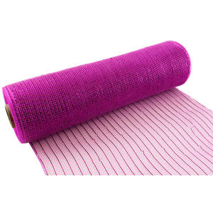Eleganza Deco Mesh Metallic 25cm X 9.1m (10yds) Fuchsia No.28