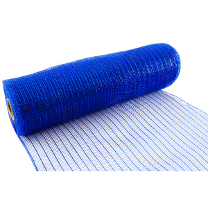 Eleganza Deco Mesh Metallic 25cm X 9.1m (10yds) Royal Blue No.18