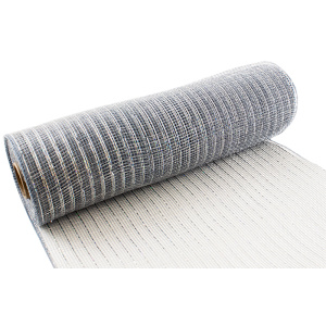 Eleganza Deco Mesh Metallic 25cm X 9.1m (10yds) Silver No.24