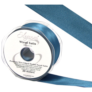 Eleganza Wired Edge Premium Double Faced Satin 25mm X 20m Eucalyptus No.93