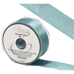 Eleganza Wired Edge Premium Double Faced Satin 25mm X 20m Sea Breeze No.59