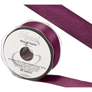 Eleganza Wired Edge Premium Double Faced Satin 25mm X 20m Vintage Rose No.89