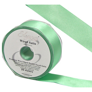 Eleganza Wired Edge Premium Double Faced Satin 25mm X 20m Mint No.13