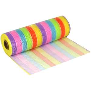 Eleganza Deco Mesh Pastel Rainbow 25cm X 9.1m (10yds) Pattern No.270