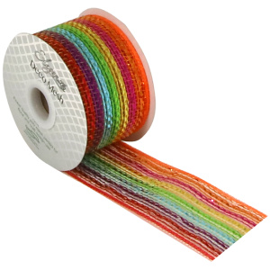 Eleganza Deco Mesh Metallic Rainbow 63mm X 10m Pattern No.271