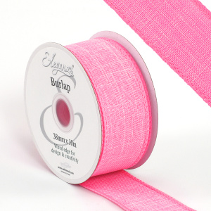 Eleganza Wired Edge Burlap 38mm X 10m Lt. Pink No.21
