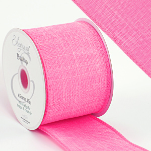 Eleganza Wired Edge Burlap 63mm X 10m Lt. Pink No.21