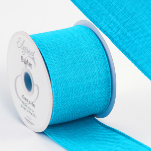 Eleganza Wired Edge Burlap 63mm X 10m Turquoise No.55