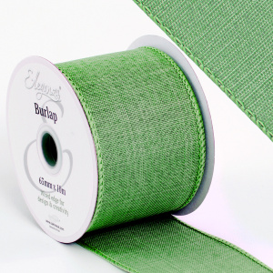 Eleganza Wired Edge Burlap 63mm X 10m Eucalyptus No.93