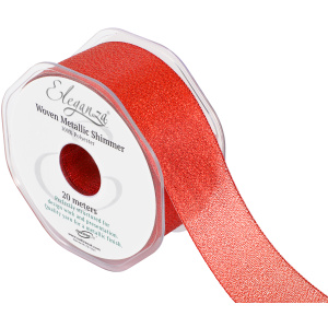 Eleganza Woven Metallic Shimmer Red No.16 (38mm X 20m)