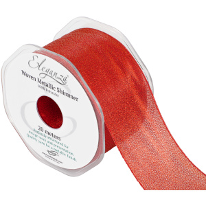 Eleganza Woven Metallic Shimmer Red No.16 (50mm X 20m)