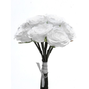 Bundle Rose Short Stem Wht