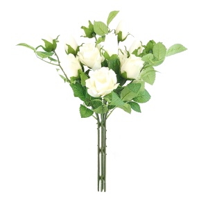 Cream Rose 7 Bud Stem Bouquet