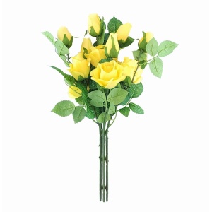 Yellow Rose & Bud Stem Bouquet