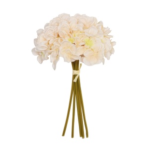28cm Light Peach Hydrangea X 5 Posy