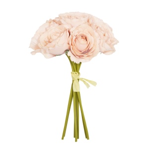 26cm Bisque Open Rose X 7 Hand Tied