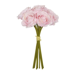 26cm Lilac Open Rose X 7 Hand Tied