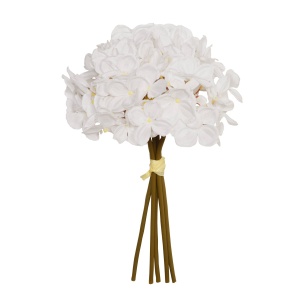 28cm White Hydrangea X 5 Posy