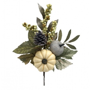 35cm Green/cream Pumpkin Foliage Spray