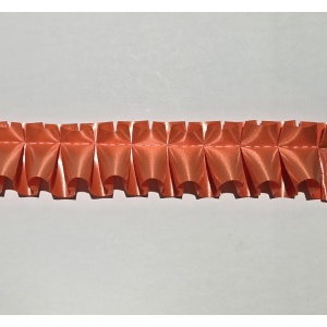 Orange - 50mm Pleat Ribbon 10m