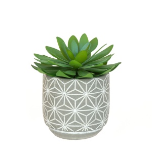 Cactus In Geometric Pot - 24cm