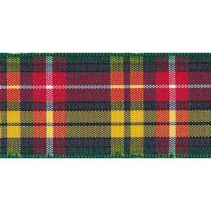 Ribbon: Woven Tartan: 25m X 10mm: Buchanan