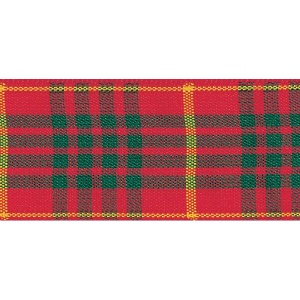 Ribbon: Woven Tartan: 25m X 25mm: Cameron