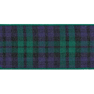 Ribbon: Woven Tartan: 25m X 70mm: Black Watch