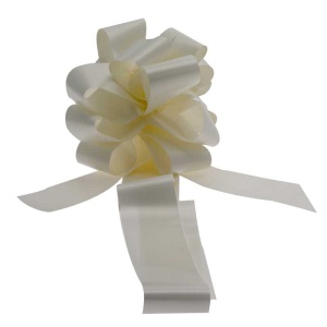 Ivory Wedding Car Ribbon & 3xbows