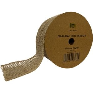 Natural Jute Ribbon 63mm