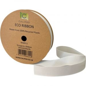 White Eco Grosgrain Ribbon