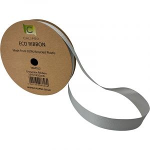 Grey Eco Grosgrain Ribbon