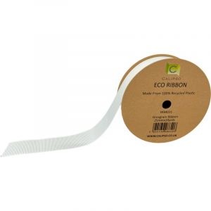 White Eco Grosgrain Ribbon