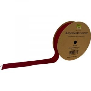 Burgundy Bio Ribbon 25mm
