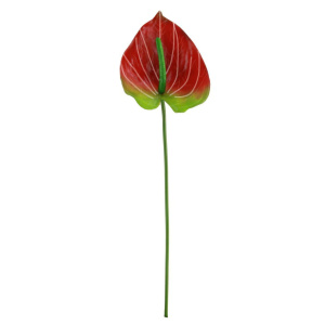 Plastic Anthurium Stem Red