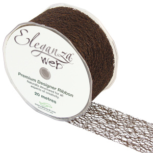 Eleganza Web Ribbon 50mm X 20m Chocolate Brown No.58