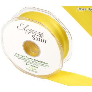 Eleganza Double Faced Satin 25mm X 20m Yellow No.11