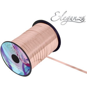 Eleganza Poly Curling Ribbon Metallic 5mm X250yds Rose Gold