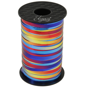 Eleganza Poly Curling Ribbon Metallic 5mm X250yds Rainbow