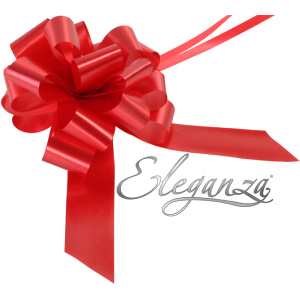 Eleganza Poly Pull Bows 30mm X 30pcs Red No.16