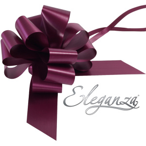 Eleganza Poly Pull Bows 50mm X 20pcs Aubergine No.23