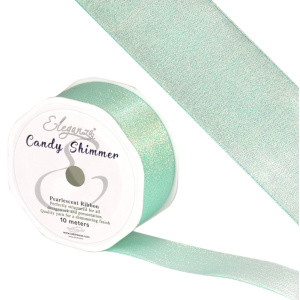 Eleganza Candy Shimmer 38mm X 10m Metallic Iridescent Caribbean Blue No.101