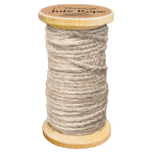 Eleganza Jute Rope Wooden Spool 2mm X 15m Ivory No.61